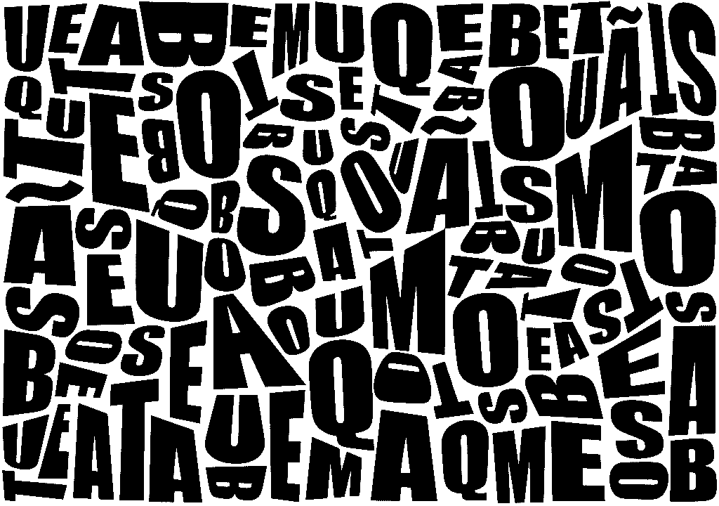 Padrão de letras da UBQ preto